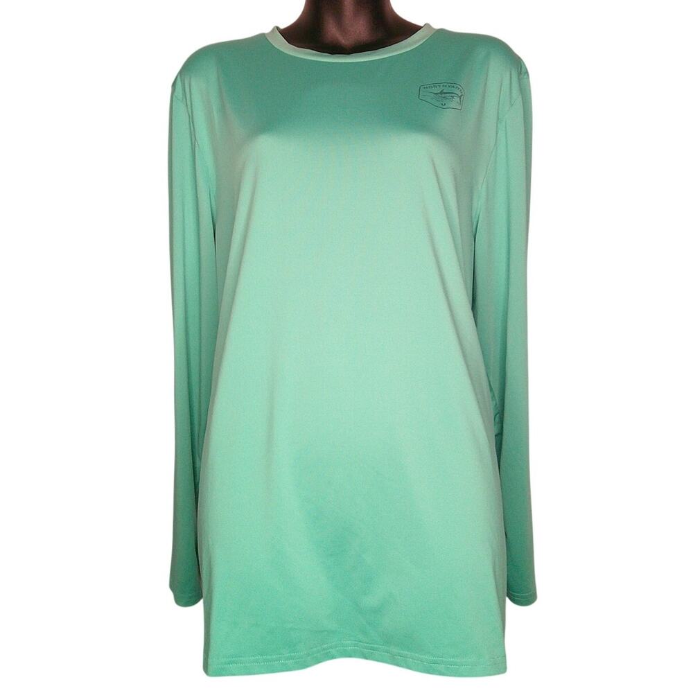 Northyard Long Sleeve Men's Large Athletic Shirt Teal Nautical